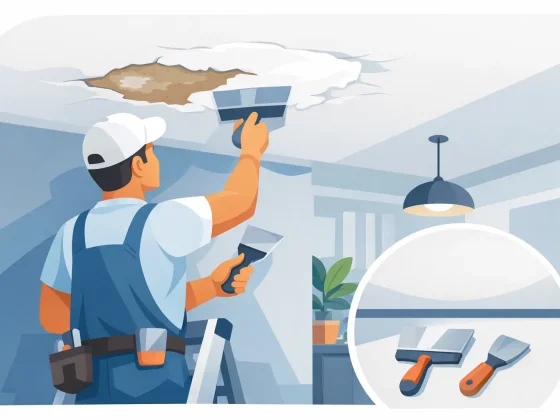 Ceiling Plaster Repairs Done Properly
