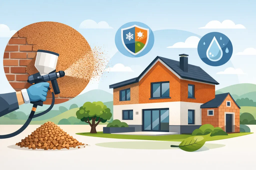 Cork Spray Render Benefits for UK Properties